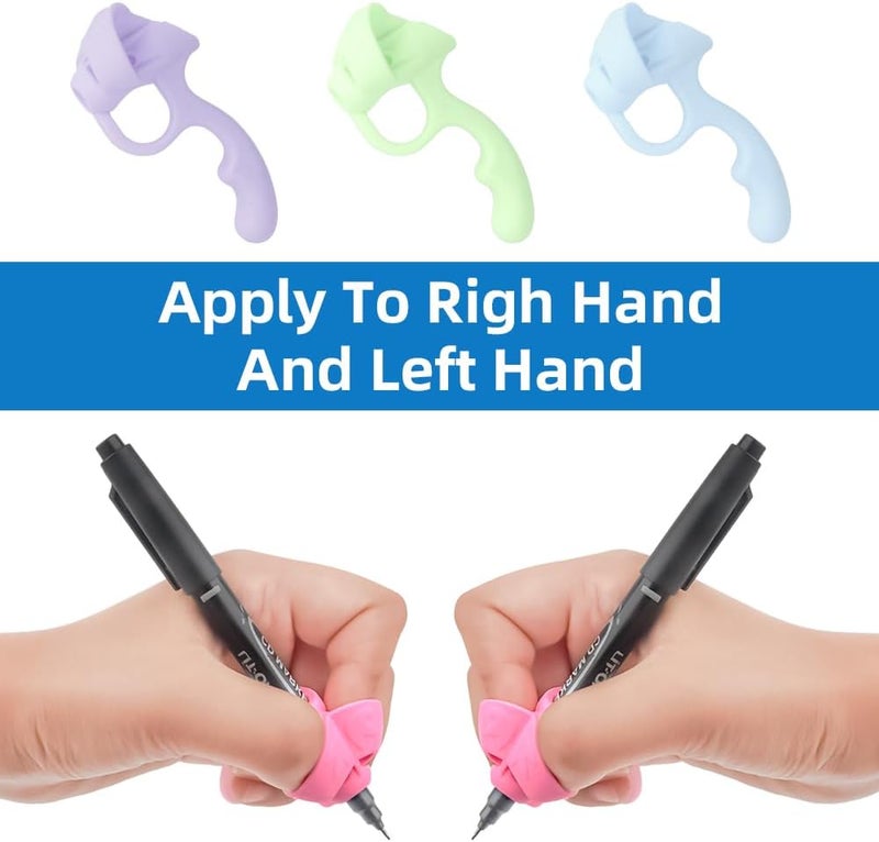 Pretwad Grips for Pencil for Kids Handwriting, 8 Pcs Pen Grips, Ergonomic Pencil Grippers Holder for Kids, Writing Posture Correction with Cushion for Toddlers, Adults, Preschooler, Special Education Supplies - Image 3